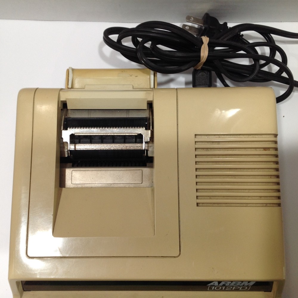 VINTAGE ARBM 1012PD CALCULATOR ADDING ELECTRONIC PRINTING MACHINE-READ