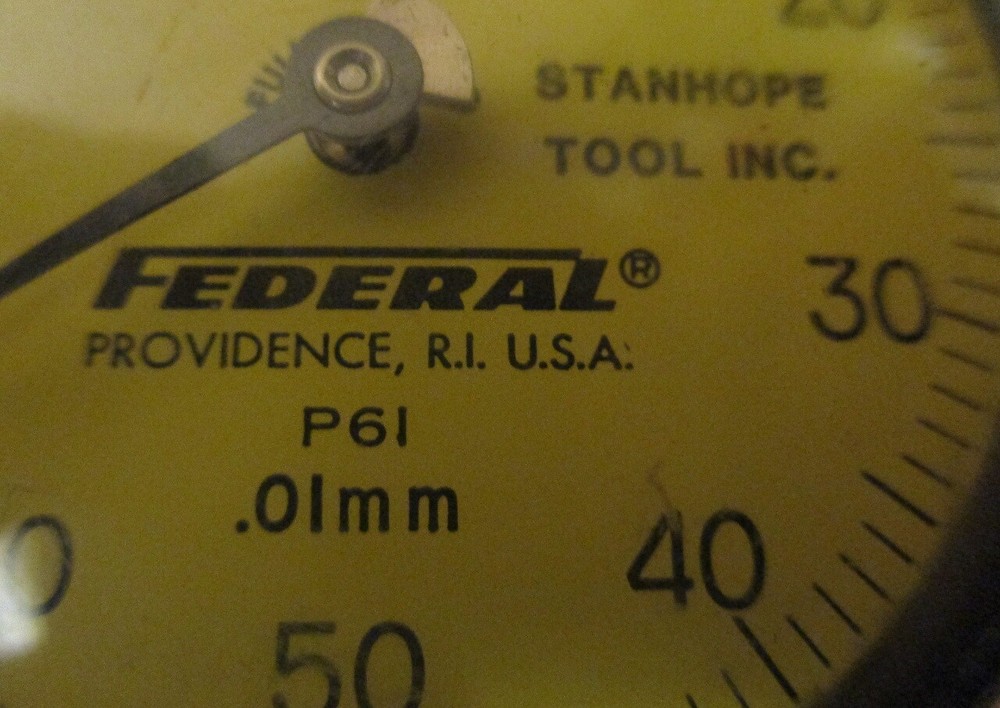 FEDERAL Indicator Dial Full Jeweled P61 .01mm Flat Back