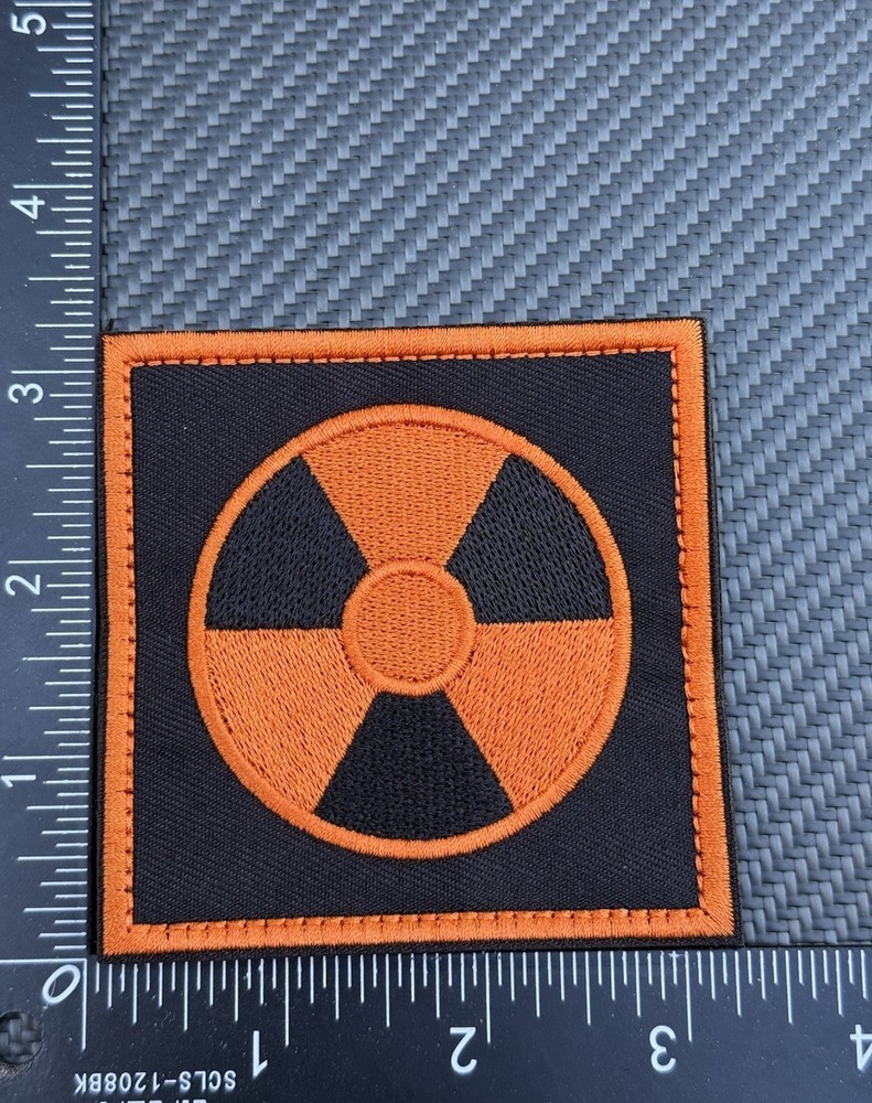 Nuclear Warning Radiation Atomic Power Fallout Chernobyl Hook Loop Patch