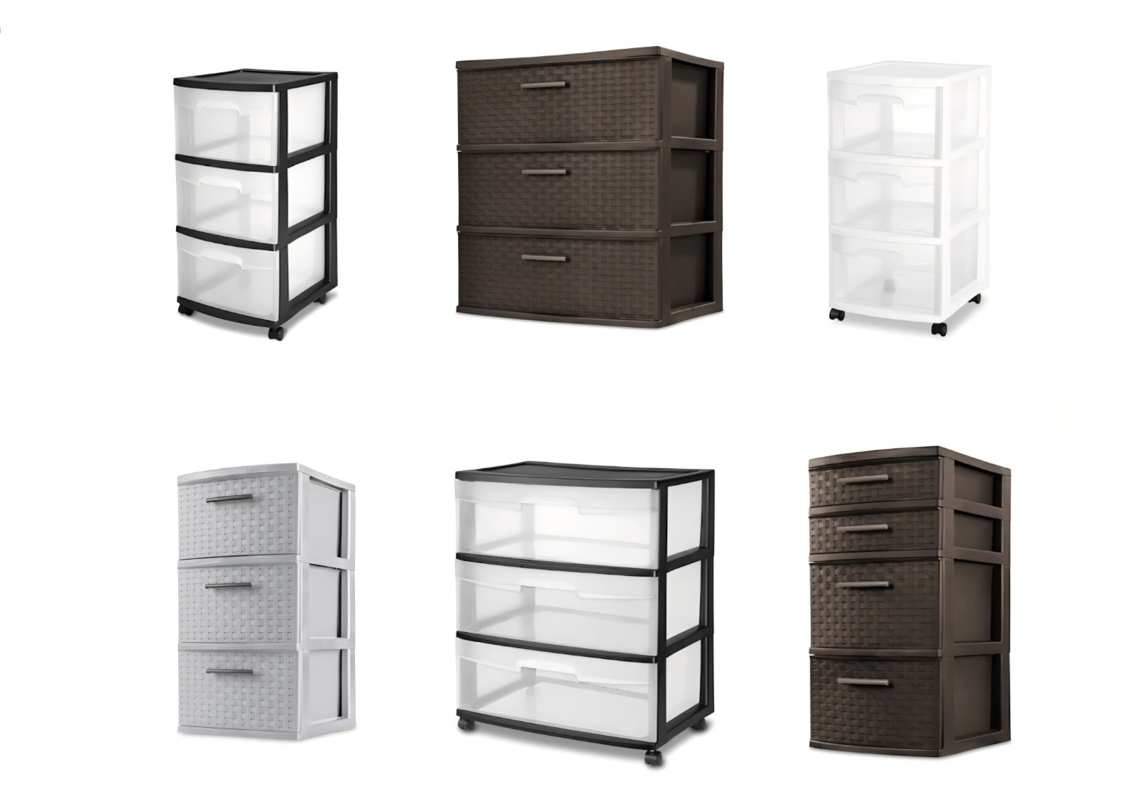 4x Replacement Casters Wheels for STERILITE Plastic Storage Drawers NEW