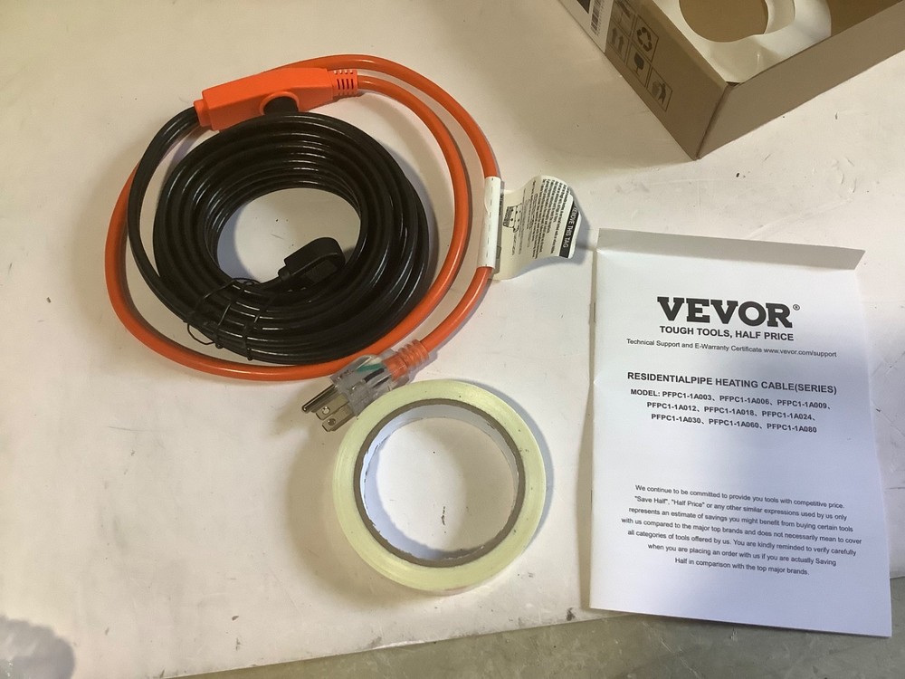 Vevor Pipe Heating Cable 12ft. PFPC1-1A012