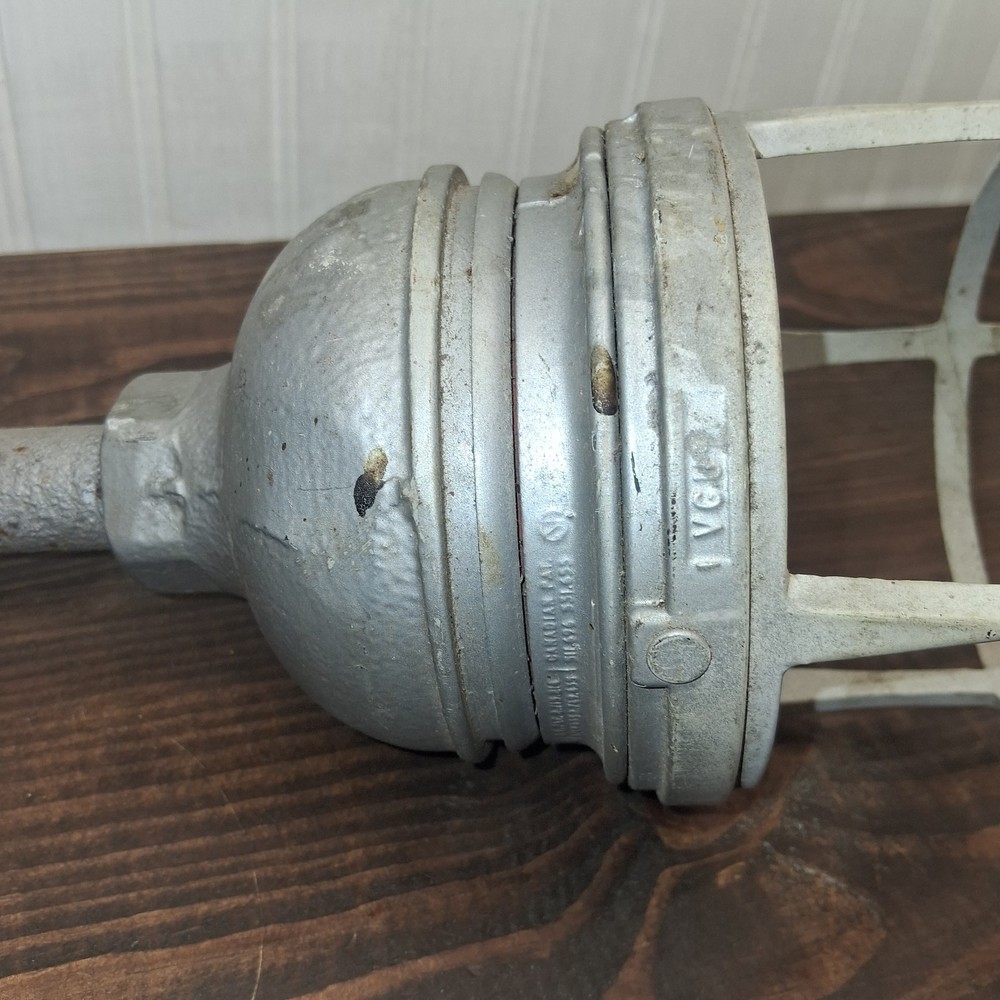 Vintage APPLETON FORM 100 EXPLOSION PROOF LIGHT w/ CAGE & GLOBE