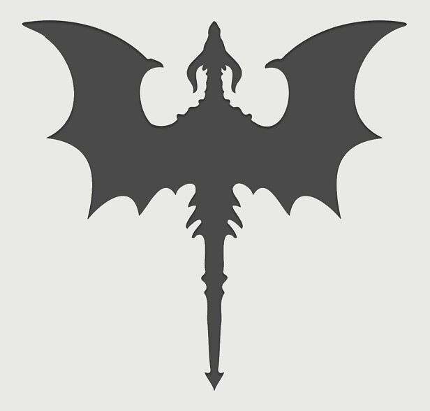 8"x8" Plastic Stencil - Dragon (ME262)*****