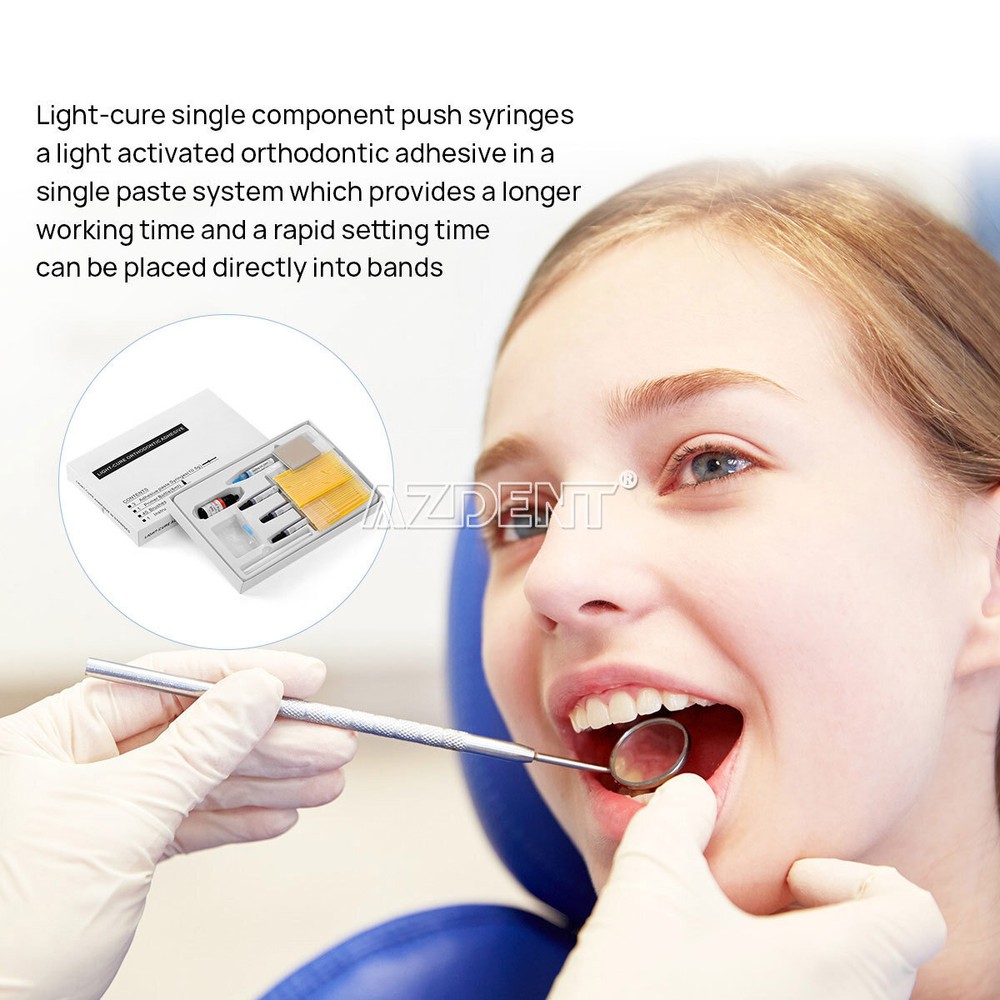 Dental Ortho Bracket Cure Light Composite Etching Adhesive Etching Gel Kit