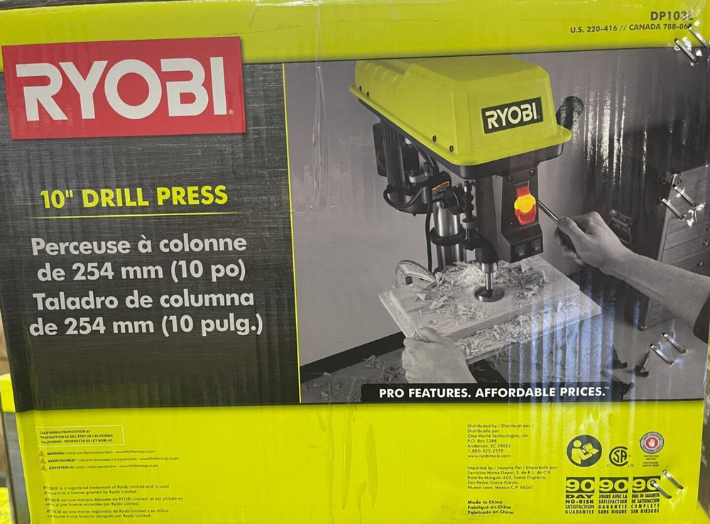 RYOBI 10 in. 5 Speed Drill Press with EXACTLINE Laser Alignment System