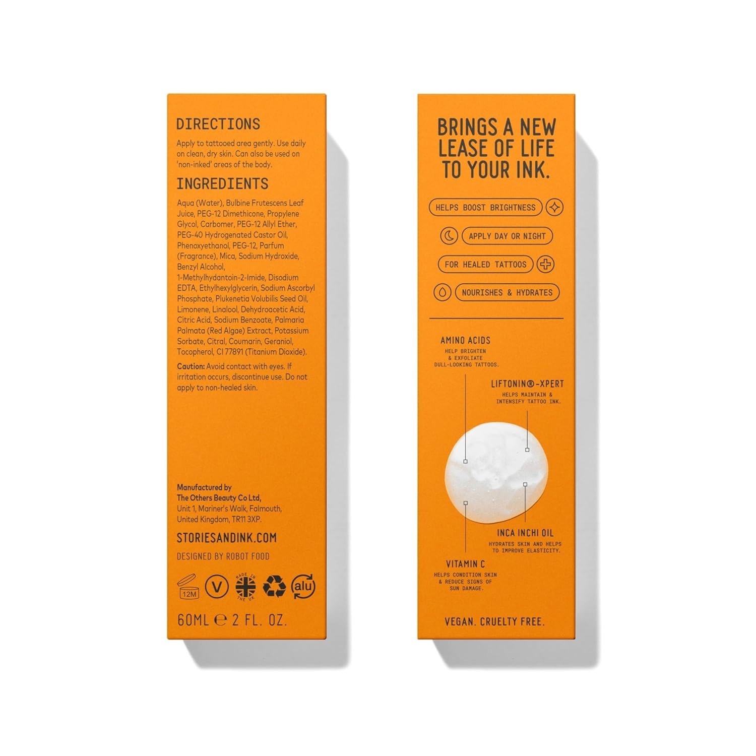 Stories & Ink Healed Tattoo Vibrancy Serum 2 Oz All Skin Tones Styles Brightens