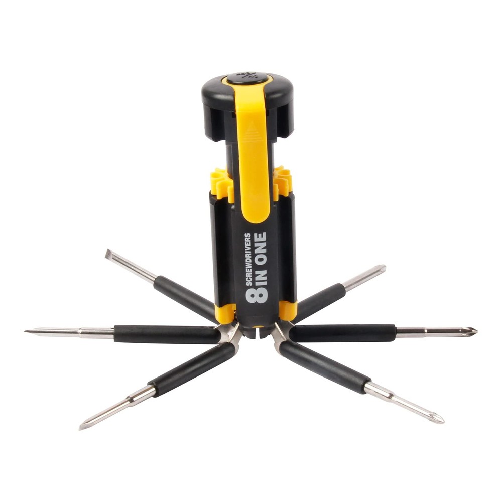8 in 1 Screwdriver with Flashlight, Multi Functional 8 in 1 Screwdrivers Tool...
