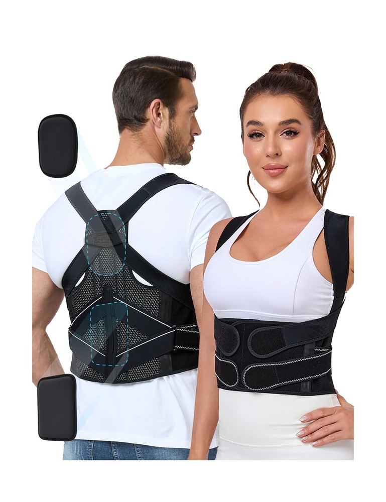 Posture Corrector for Women and Men with Bionic System, Precise Full Back Sup...
