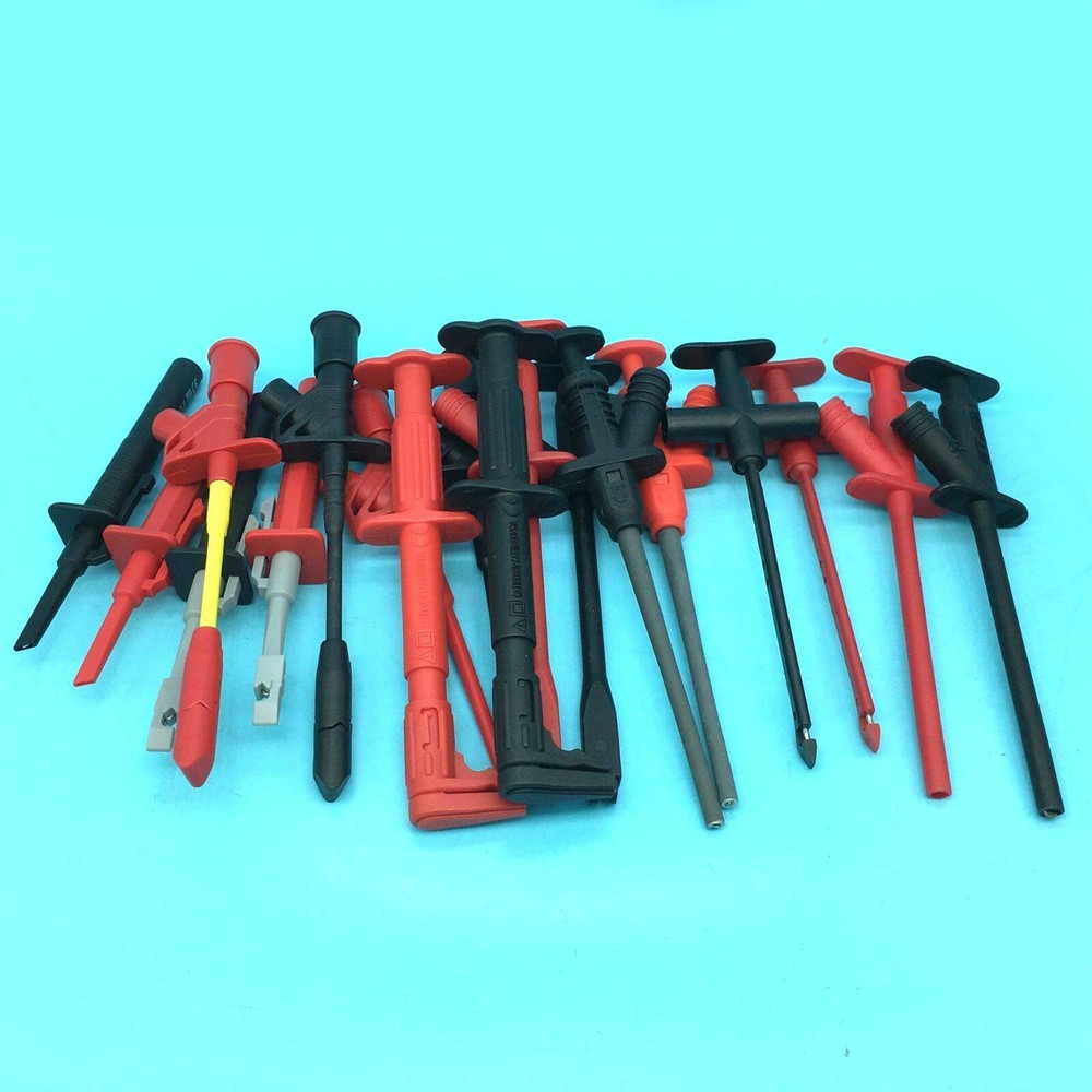 Quick Test Hook Clip Professional Insulated High Voltage Testing Probe 4mm jack