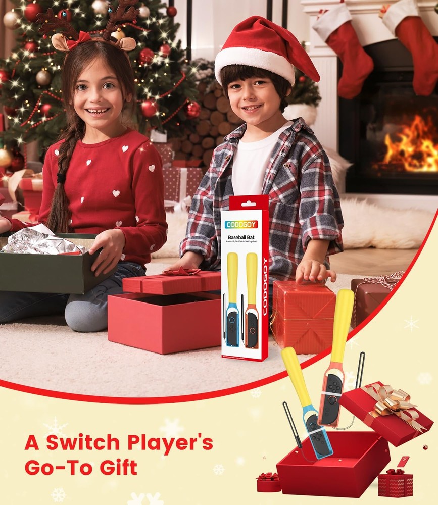[Switch 1/2 Compatible] CODOGOY Baseball Bat Handle Switch 1/2, Multi-Color