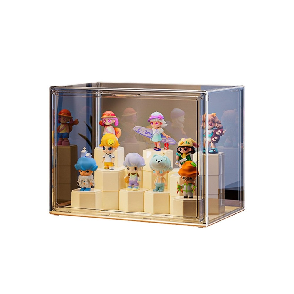 Large Capacity Doll Transparent Display Box Multifunction with Building Block...
