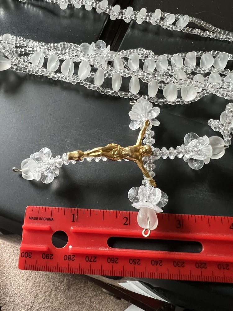 Giant Glass Rosary 35 Inches