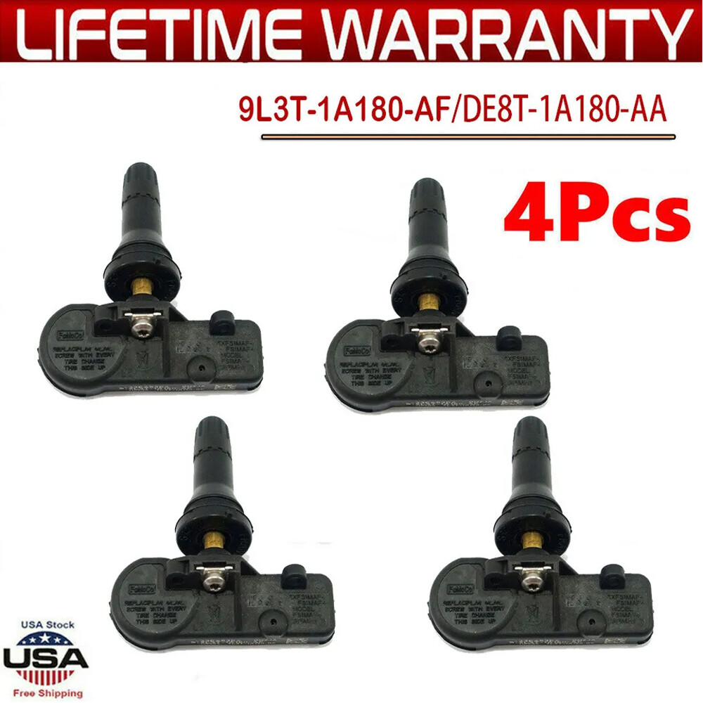 TPMS 315MHz Set of 4 For Ford Motorcraft Tire Pressure Sensor OEM DE8T-1A180-AA