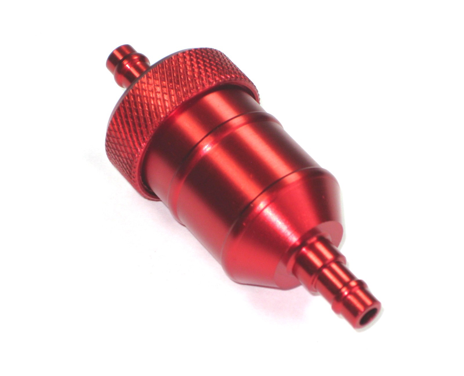 RED BILLET ALUMINUM IN LINE FUEL  FILTER 1/4" FOR GO KARTS ATV'S  DUNE BUGGY