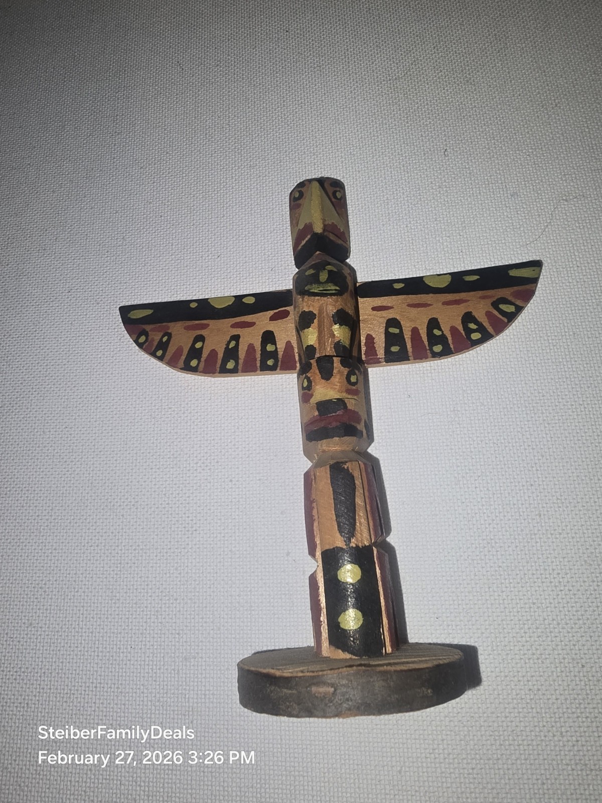 Vtg Totem Pole by Chief Mathias Joe Capilano Squamish Nation Cedar Thunderbird