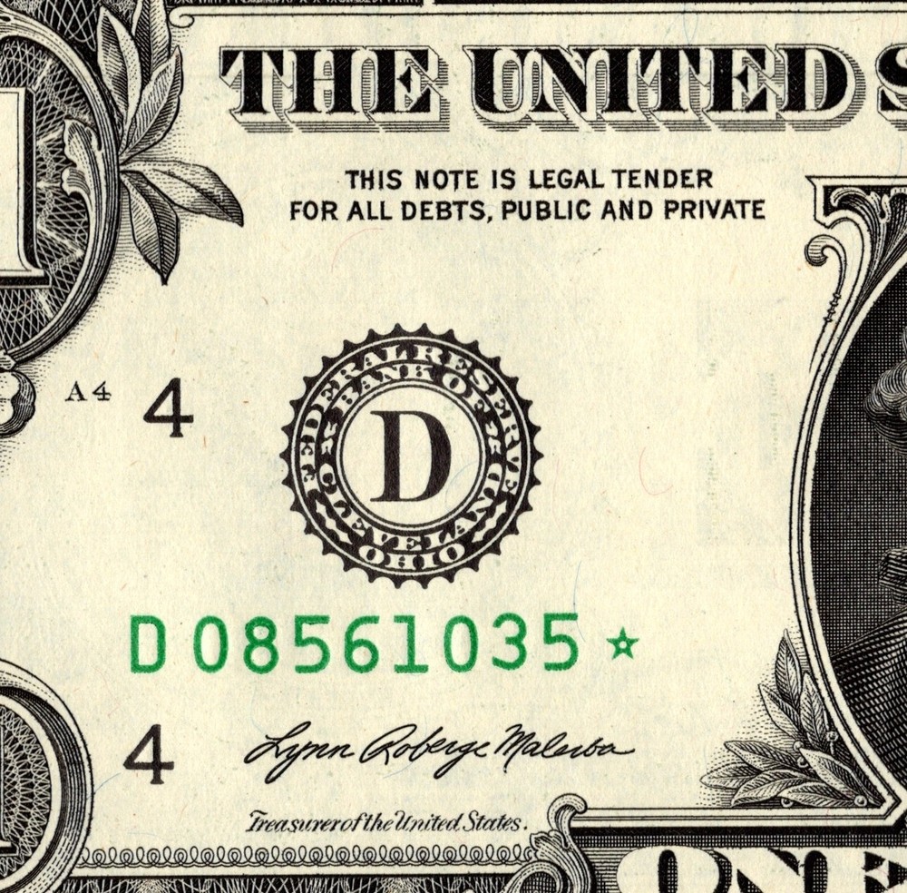 2021 D Star Note One Dollar Bill Regular Run Pack Note D08561035*