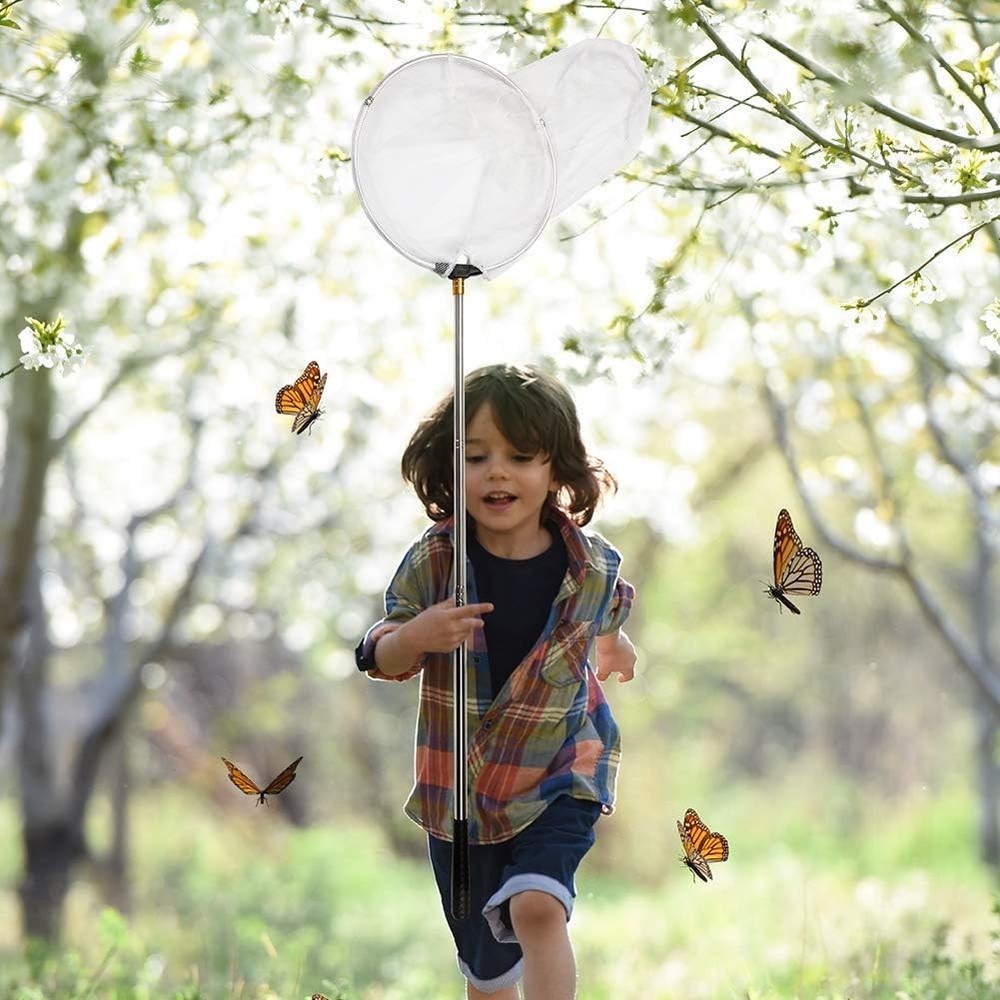 Professional Bug Catching Net with Telescopic 59" Handle, Multi-Species Capture
