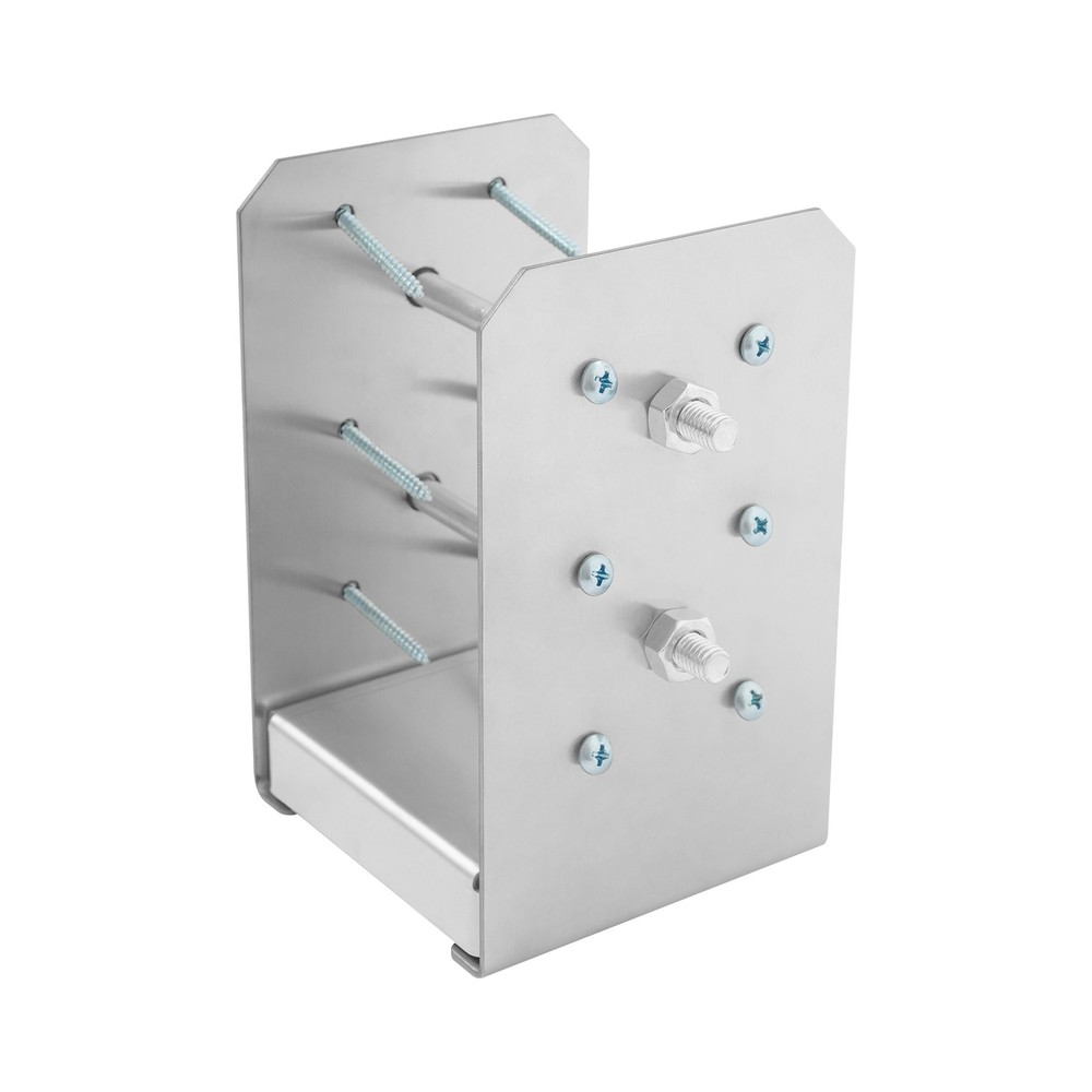 201 Stainless Steel Post Base, 12PCS Post Anchor Brackets, Adjustable Post Base