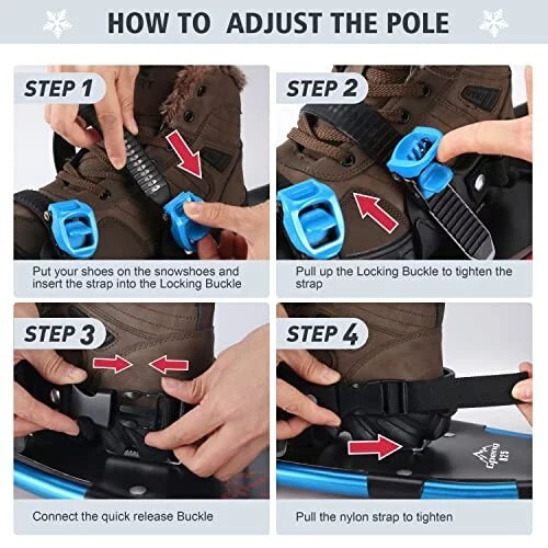 Snowshoes for Men Women Kids Gpeng 821 Xtreme Lightweight BLUE 21", 70 - 150 LBS