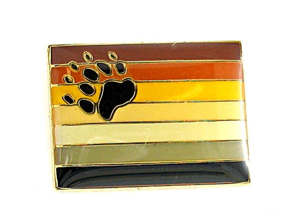 Bear Pride  Flag  Lapel Pin  3/4 x 1/2in