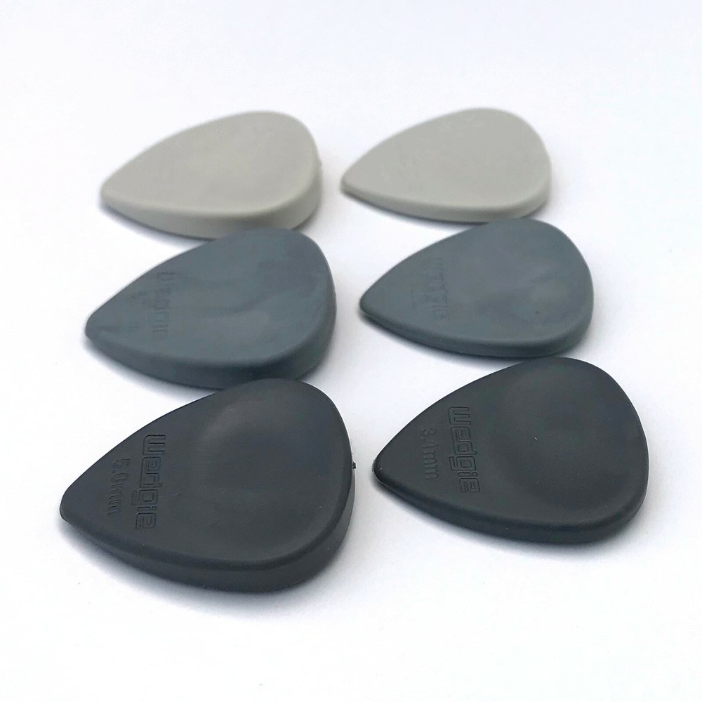 6 Wedgie Rubbers Guitar Picks ~SAMPLER SET~UKULELE BASS Rubber PICK Mix & Match