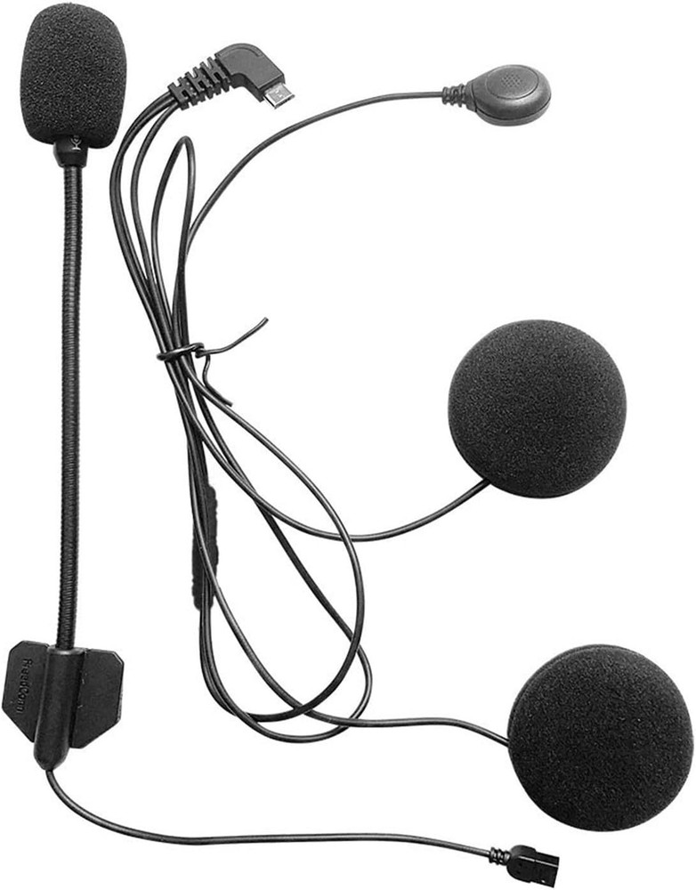 5-Pin Bluetooth Helmet Speaker Set with Interchangeable Mics & Noise Canceling