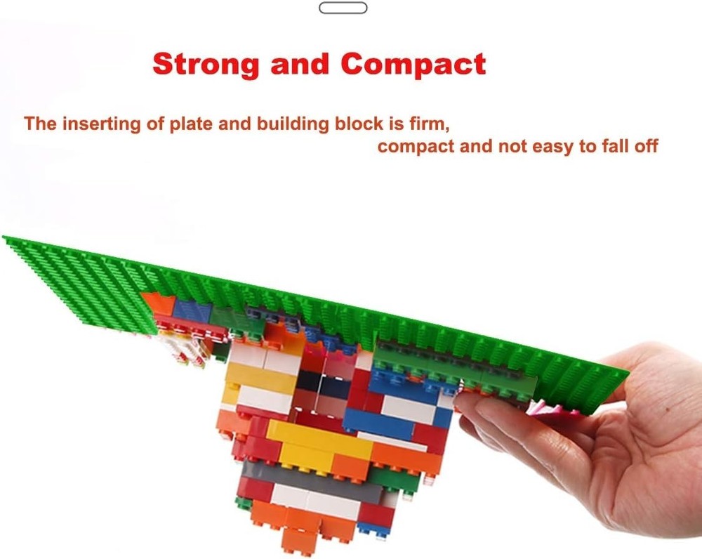 Multicolored Classic Building Plates - 8 Pack, Perfect for Creative Construction