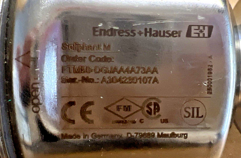 Endress + Hauser FTM50-DGJAA4A73AA Vibronic Point Level Detection Soliphant