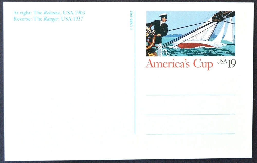 1992 US Sc. #UX163 postal card, 19 cent, mint, sharp corners, excellent shape