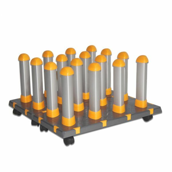 3" Core Detachable Free Assembly Mobile Material Floor Rack for Vinyl 2 Modules