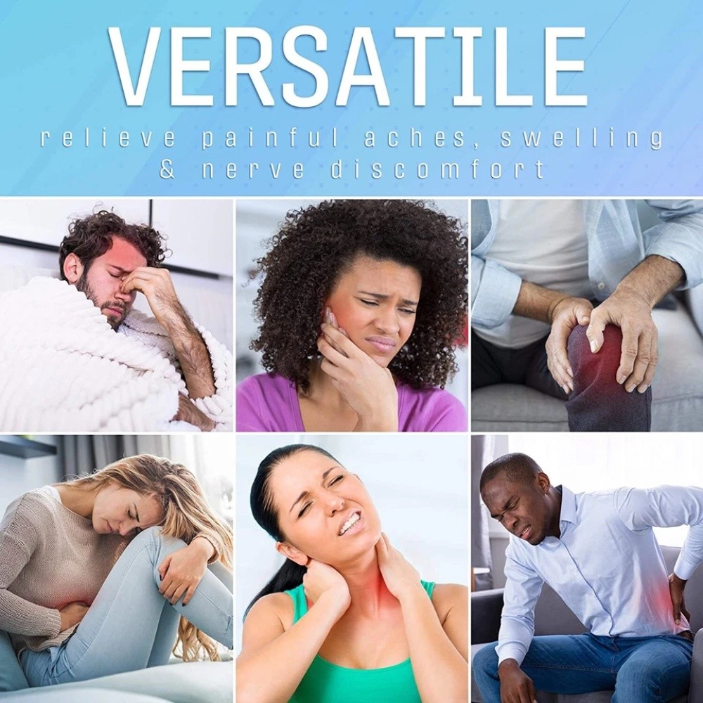 Reusable Ice Gel Pack Hot & Cold Therapy Heat Wrap Pad for Back Waist Hip Knee