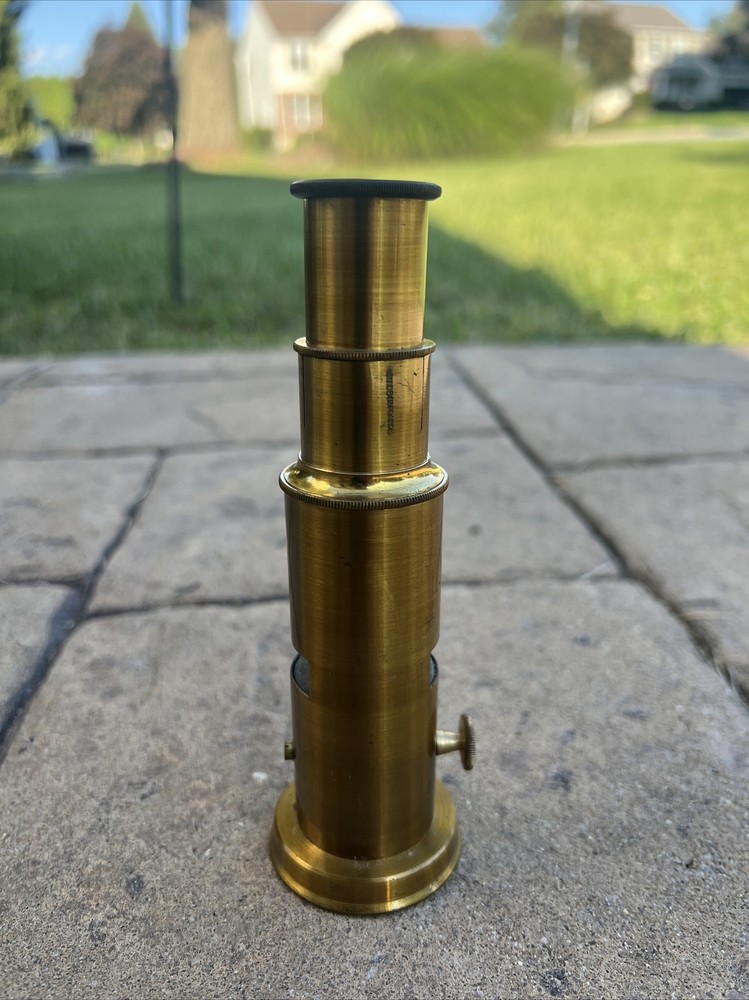 Brass Portable Microscope Antique Vintage