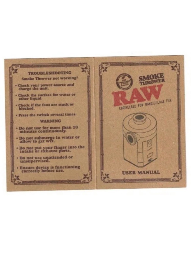 RAW SMOKE THROWER rechargeable BY RAW ROLLING PAPERS