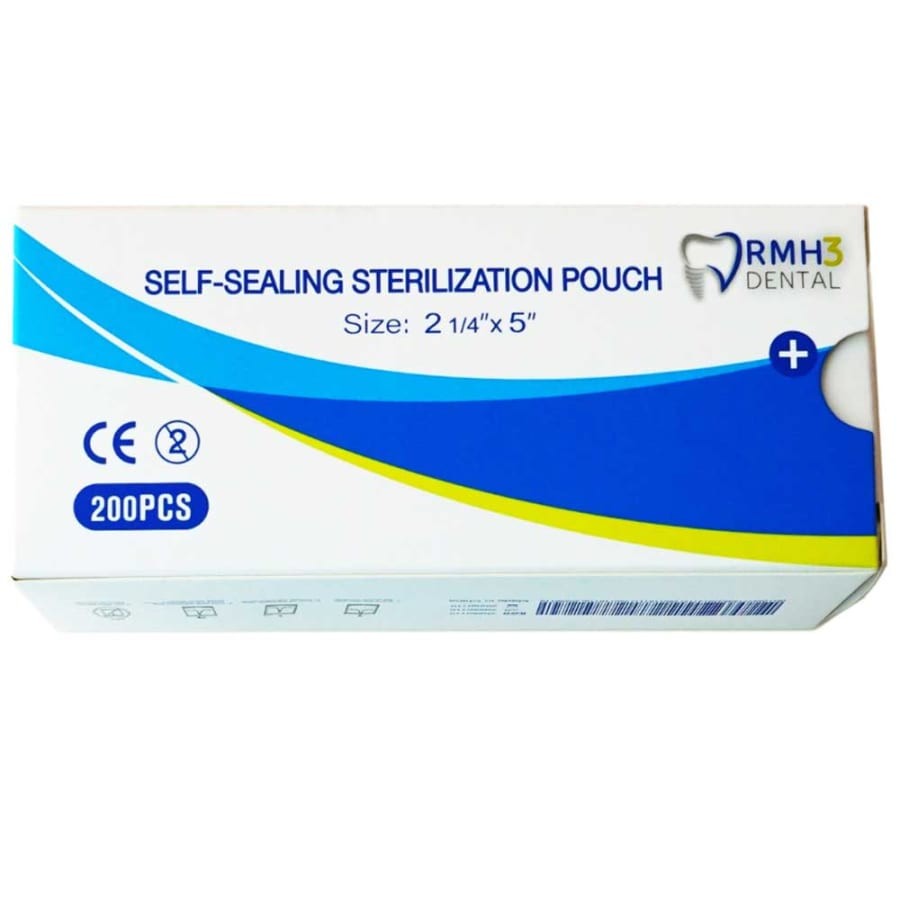 Self-Sealing Sterilization Pouch Color Indicator 200/Box Multi Sizes