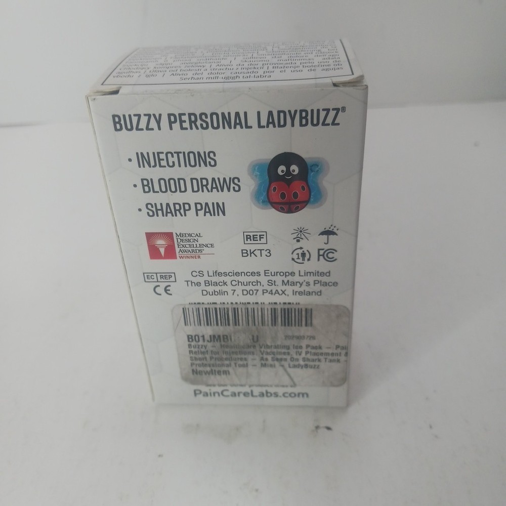Buzzy Personal Vibrating Ice Pack Sharp Needle Pain Relief LadyBuzz NIB