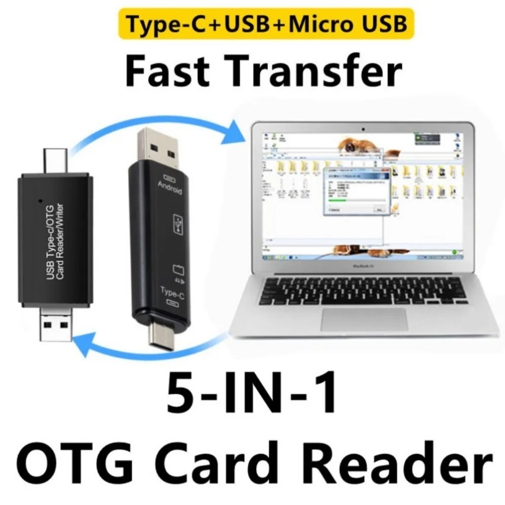 Card Reader USB 2.0 Type C Micro TF OTG Smart Memory Adapter Laptop Computer lot