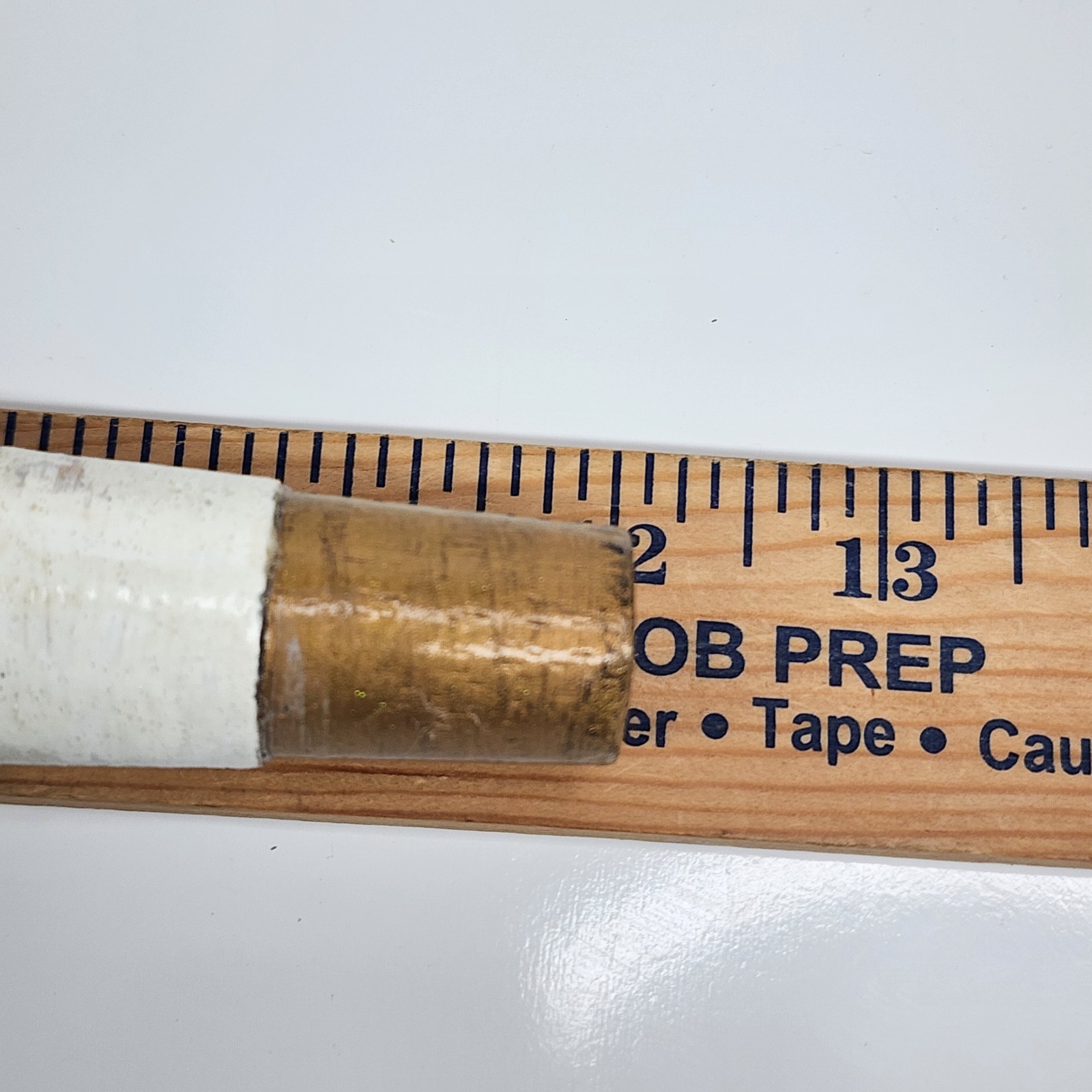 Vintage MCM Tapered Wood Furniture Legs 12" Black Brass Caps Mid Century Modern