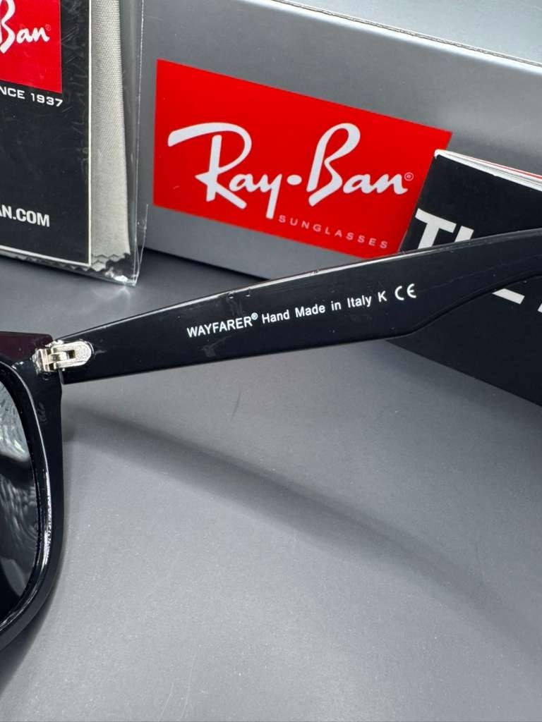 Ray-Ban RB2140 Original Wayfarer Polarized Sunglasses Black Frame Black Lens