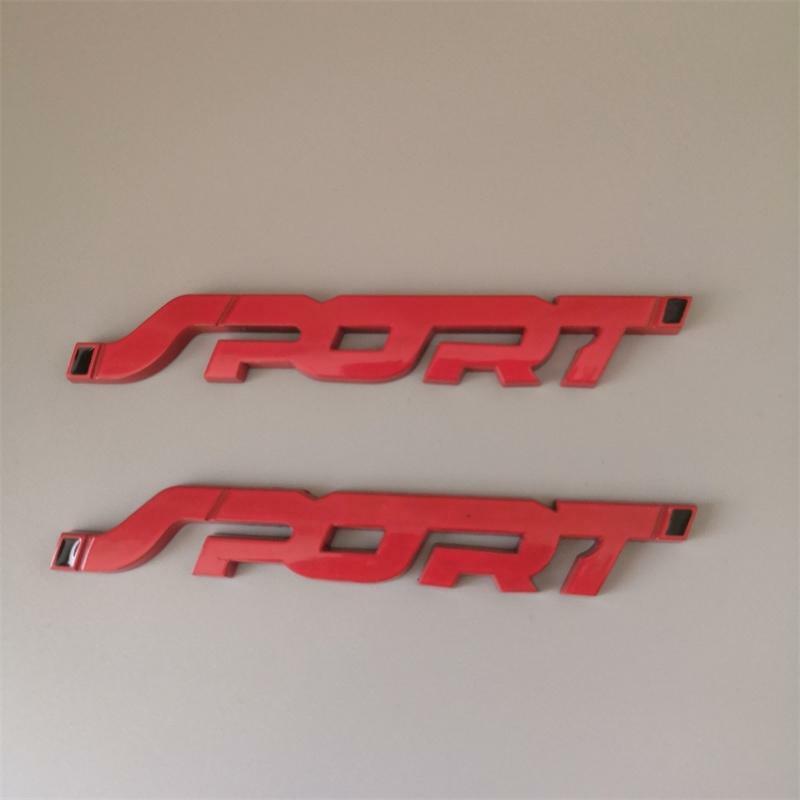 2x 3D Metal SPORT Logo Emblem Badge Sticker Trunk Fender Decals Car Accessories