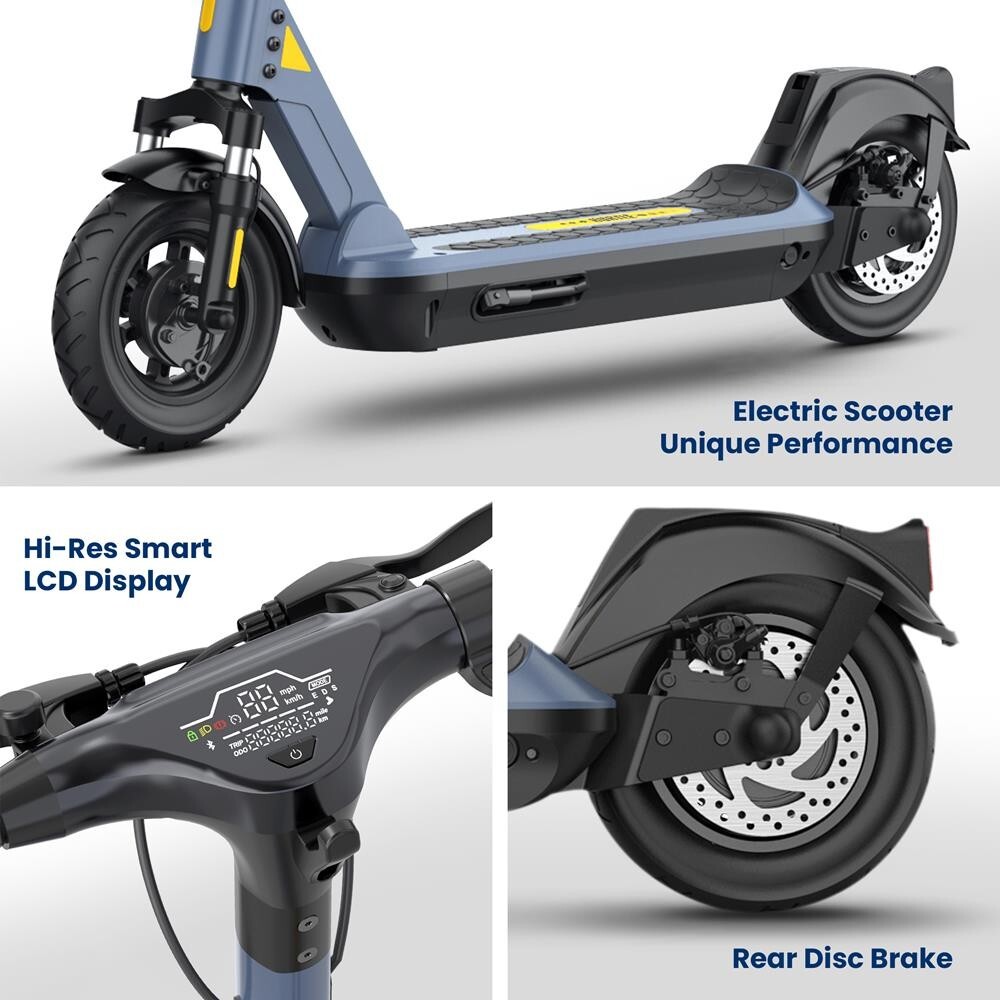 Hurtle 10 Foldable Electric Scooter-Upgraded Inner Honeycomb Solid Tire Foldabl