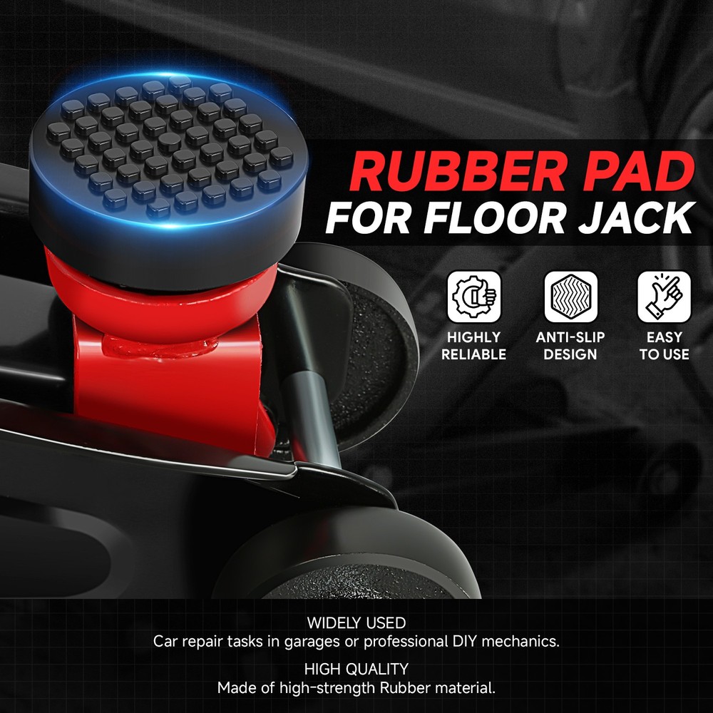 2pcs 2.48" Floor Jack Stand Rubber Pad Adapter Car Frame Rail Protector Guard 2x