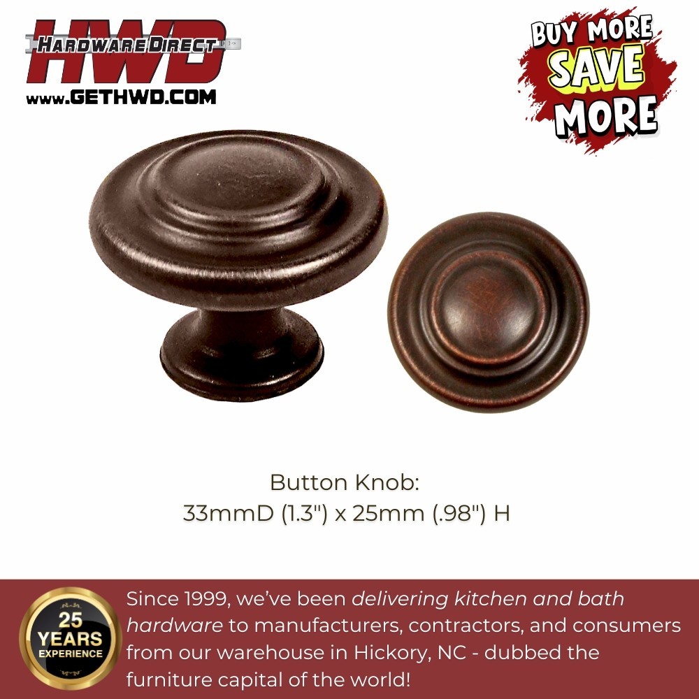 Round Cabinet Knobs Oil Rubbed Bronze Traditional Kitchen Bath Drawer Pulls