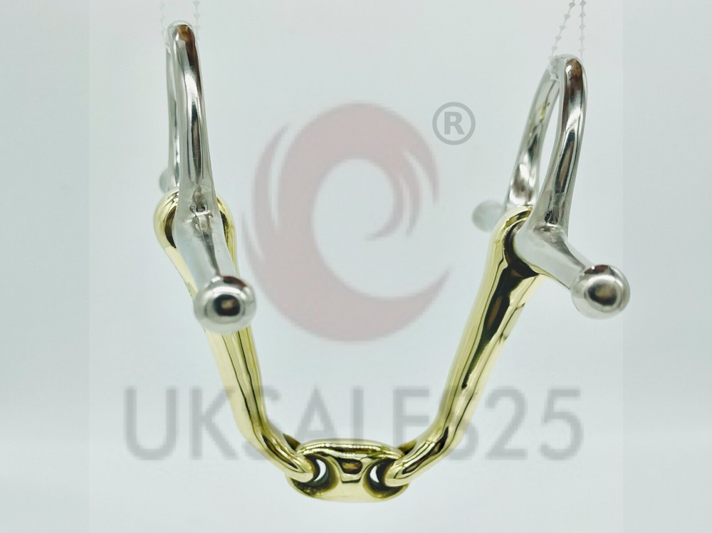 Full Cheek 14MM Snaffle Bit Verbindend Angled MP (UKSALES25®)*SAME DAY DISPATCH*