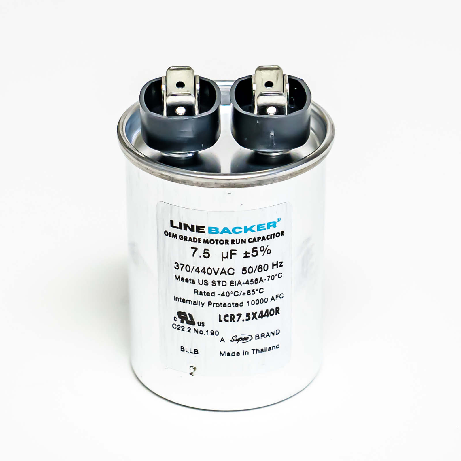 Supco Capacitor Round Run 7.5 uf mfd 370/440 Volts for HVAC Motors