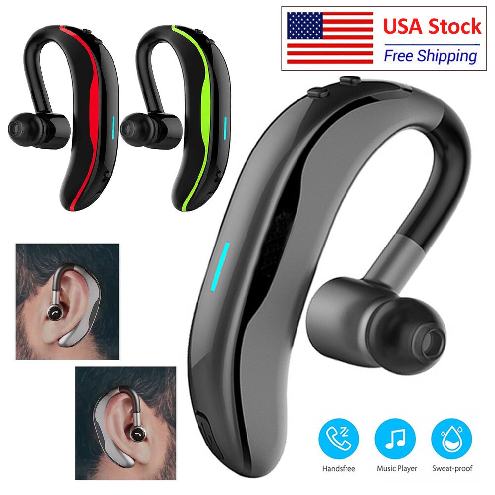 Bluetooth Headset Ear Hook Earphone In Ear for Android iOS Phone Trucker Driver