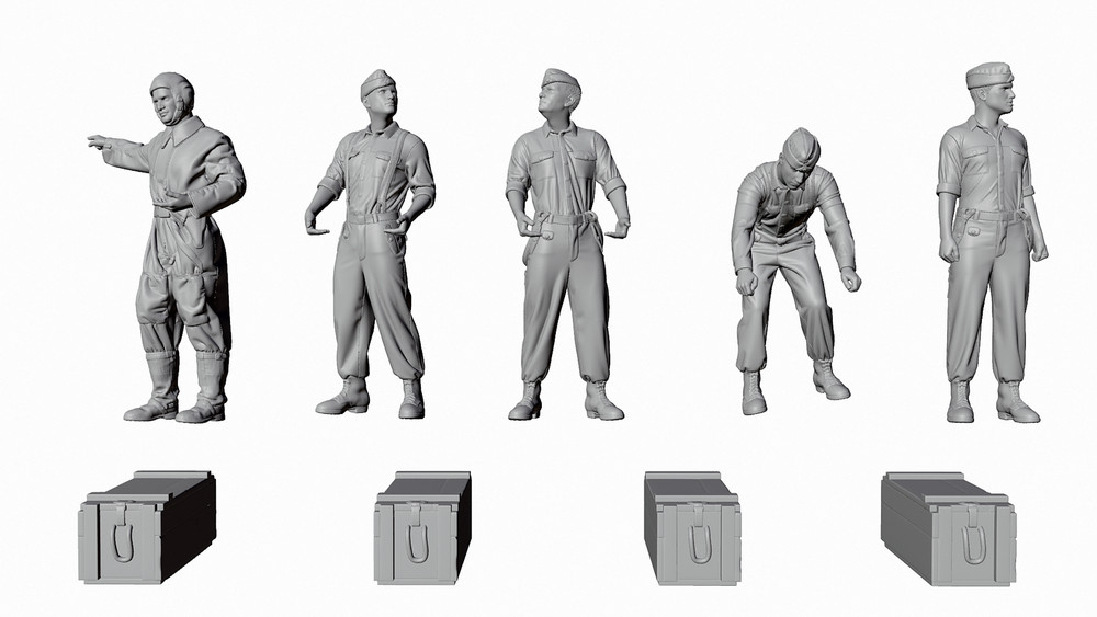 WWII Luftwaffe - Loading Junkers JU-52 - 5 Figure Set