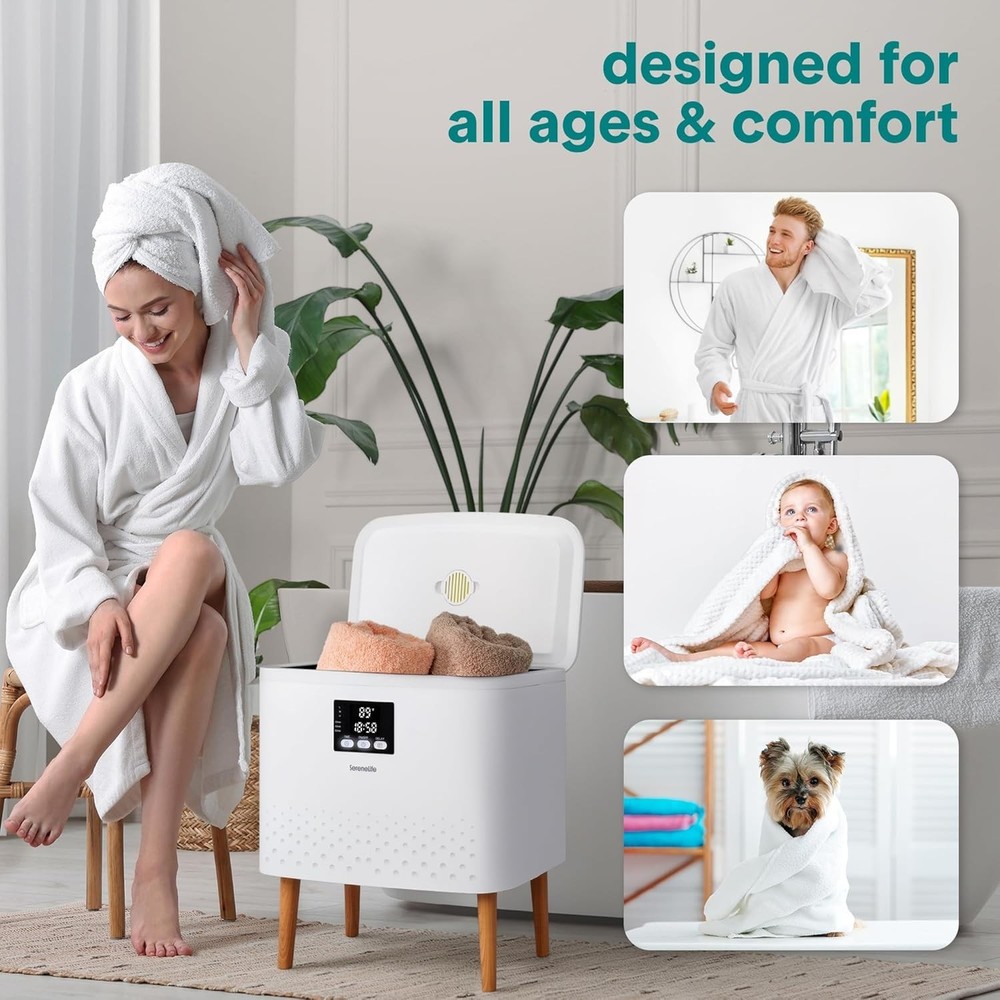 Effortless Towel and Blanket Warmer - Adjustable Settings & Compact Design