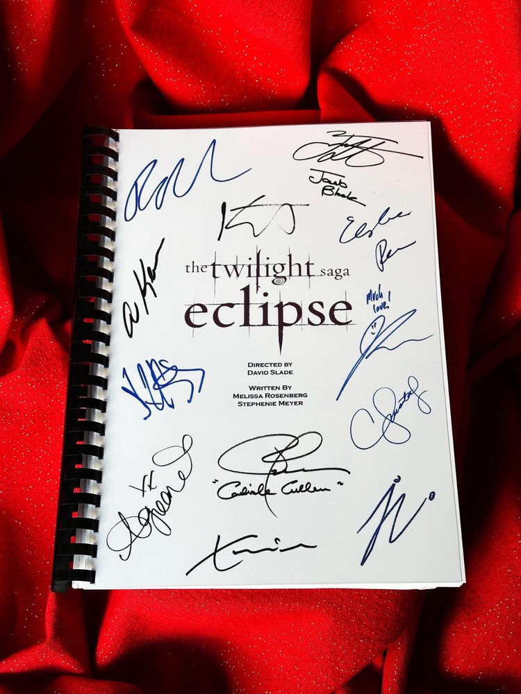 Twilight Eclipse, Movie Script, Cast Printed Signatures, Signed, Gift, Film