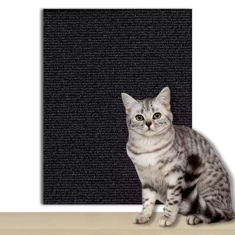 Self-Adhesive Cat Scratcher Mat Sofa Protector Trimmable Scratch Pad Carpet