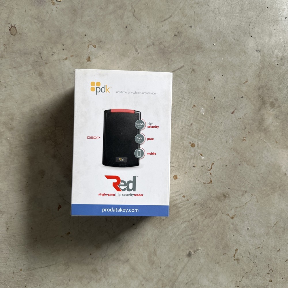 PDK - RGPB High-Security Single Gang Red Reader, Black